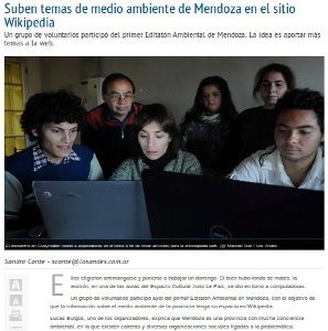 Suben temas de medio ambiente de Mendoza en el sitio Wikipedia