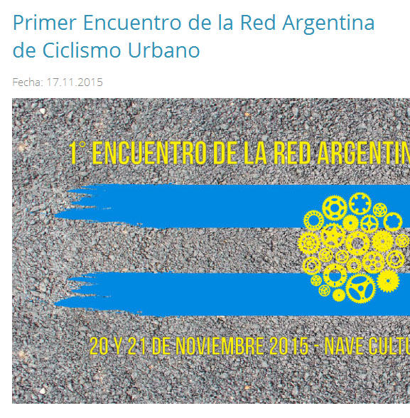 Primer Encuentro de la Red Argentina de Ciclismo Urbano